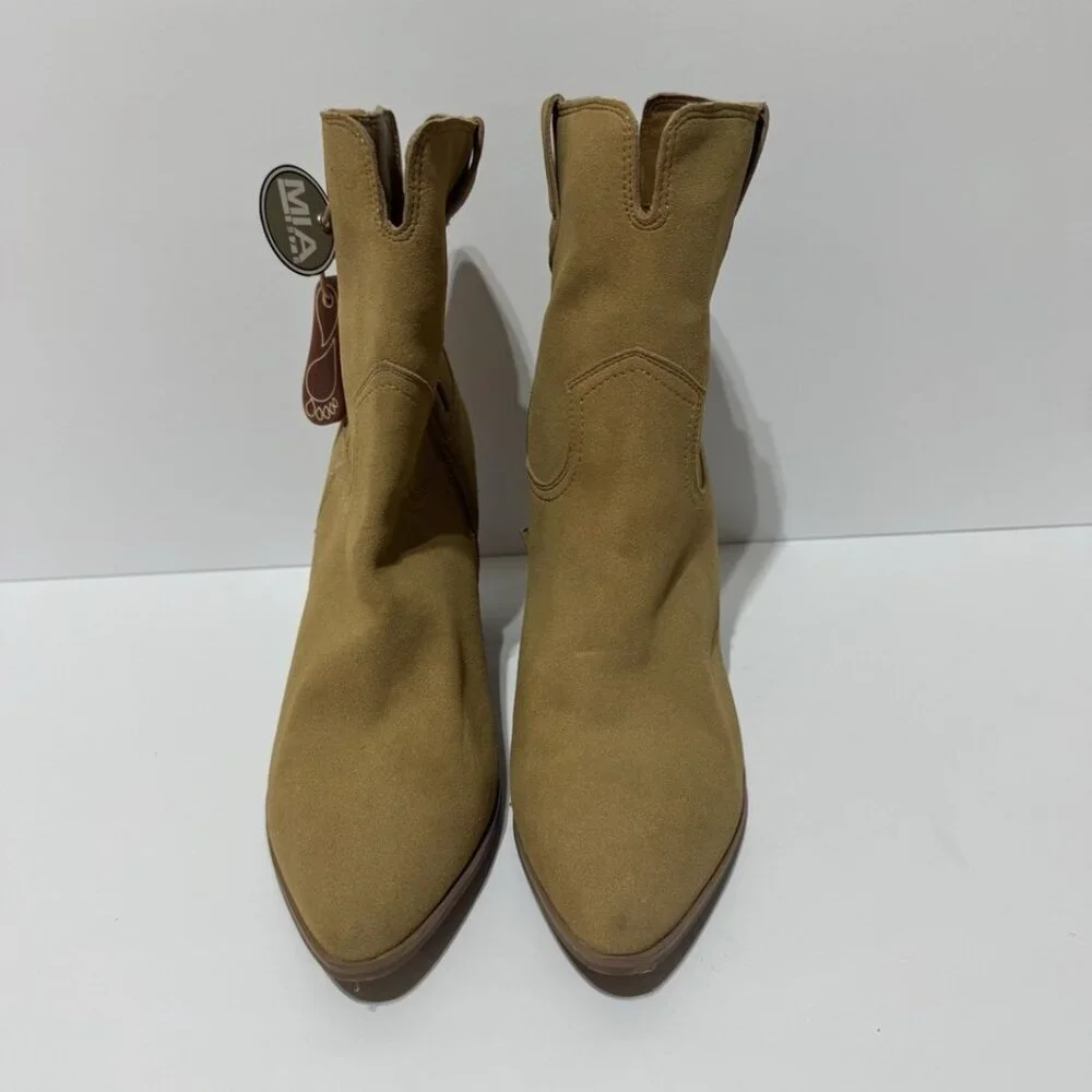 MIA Womens Marianne Ankle Boots Brown Size 8.5 M